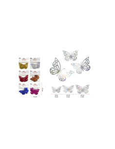 Mariposas metalizadas 12uds. | Ducaval | Envías 24/48 horas 