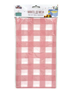 Mantel cuadros rosa 137x244cm. | Ducaval | Envías 24/48 horas 
