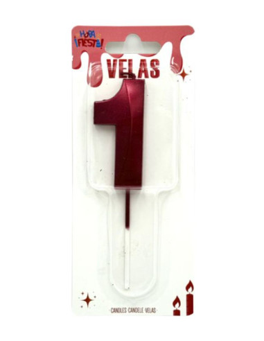 Vela biselada rojo 1 | Ducaval | Envías 24/48 horas 
