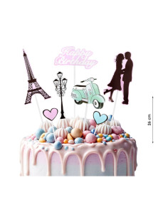  Cake topper set girl 6 pc  | Ducaval | Envías 24/48 horas 