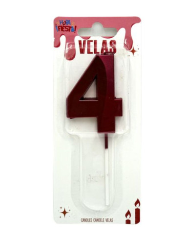 Vela biselada rojo 4 | Ducaval | Envías 24/48 horas 