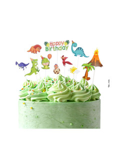 Cake topper set de dinossaurio 11 pc | Ducaval | Envías 24/48 horas 