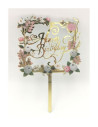 Topper Happy Birthday floral| Ducaval | Envías 24/48 horas 