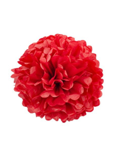 Flor papel rojo 30cm 1pc | Ducaval | Envíos 24/48 horas 