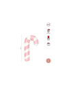 Globo foil bastón caramelo rosa 75cm 29" | Ducaval | Envíos 24/48h