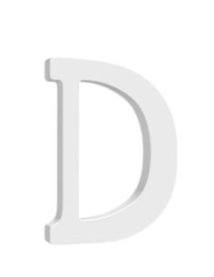 Letra D madera 15cm | Ducaval | Envíos 24/48 horas