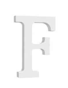 Letra F madera 15cm | Ducaval | Envíos 24/48 horas