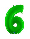 Globo numero 6 verde 40" | Ducaval | Envíos 24/48 horas