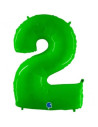  Globo numero 2 verde 40" | Ducaval | Envíos 24/48 horas