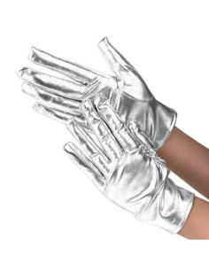 Guantes metalizados plata infantiles   | Ducaval | Envíos 24/48 horas