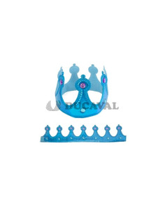 Corona rey tela azul