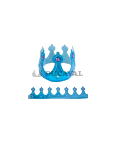 Corona rey tela azul