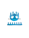 Corona rey tela azul