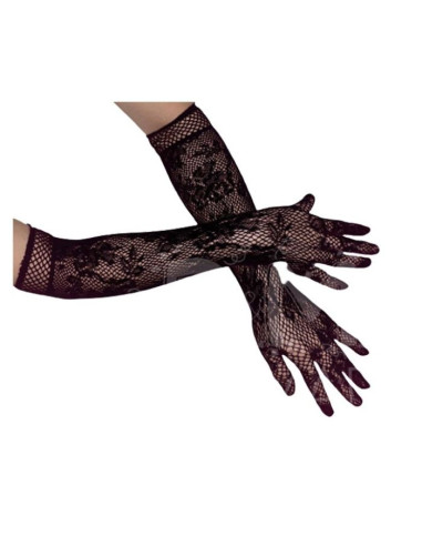 Guantes encaje largos adt negro | Ducaval | Envios 24/48 horas