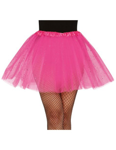 Tutu con purpurina fucsia 45cm.  | Ducaval | Envíos 24/48 horas 