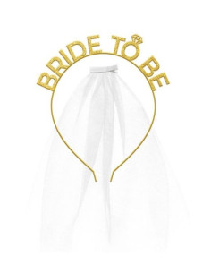Diadema metalica bride to be y velo blanco  | Ducaval | Envías 24/48 