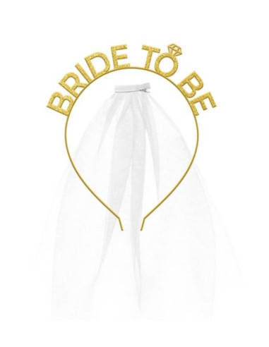 Diadema metalica bride to be y velo blanco  | Ducaval | Envías 24/48 