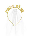 Diadema metalica bride to be y velo blanco  | Ducaval | Envías 24/48 