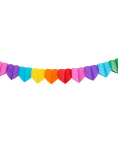 Guirnalda papel corazones multicolor  | Ducaval | Envíos 24/48h