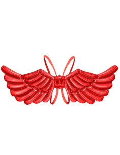 Globo foil alas angel rojas 103x50.5cm | Ducaval | Envías 24/48 horas