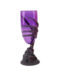 Copa forma mano esqueleto 17.5cm morado | Ducaval | Envías 24/48 hora