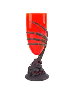Copa forma mano esqueleto 17. 5cm rojo | Ducaval | Envías 24/48 horas