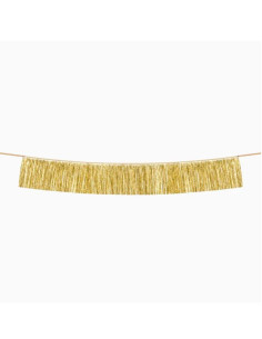 Guirnalda flecos dorados 20x150 cm 1 und | Ducaval | Envías 24/48 hor