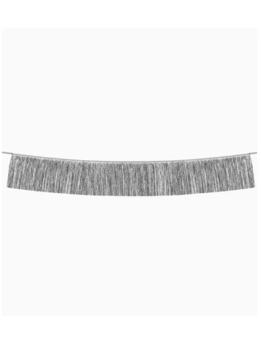 Guirnalda flecos plateados 20x150 cm 1 und | Ducaval | Envías 24/48 h