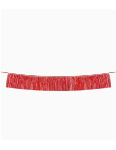 Guirnalda flecos rojo metalizado 20x150 cm 1 und | Ducaval | Envías 2
