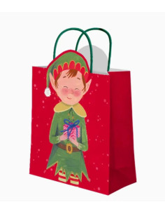 Bolsa elfo travieso 26x10x32cm 1u | Ducaval | Envías 24/48 horas 