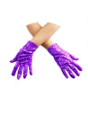 Guantes lentejuelas morados adulto  | Ducaval | Envíos 24/48 horas