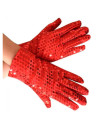 Guantes lentejuelas rojos adulto  | Ducaval | Envíos 24/48 horas