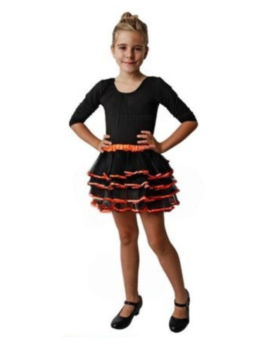 Tutu con volantes negro y naranja   | Ducaval | Envíos 24/48 horas 