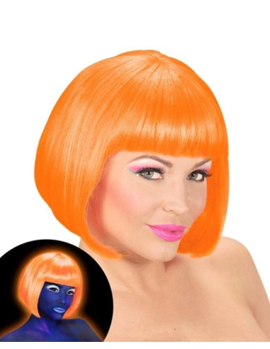 Peluca valentina fluorescente naranja | Ducaval | Envías 24/48 horas 