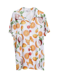 Camiseta hawaiana frutas | Ducaval | Envíos 24/48 horas