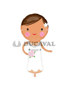 Globo foil figura novia