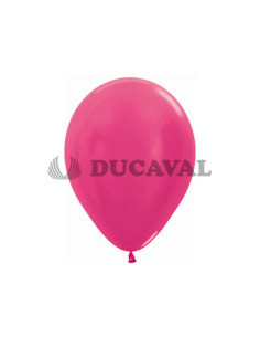 Globo látex metalizado fucsia 12.5cm 100 unidades