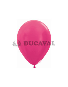 Globo látex metalizado fucsia 12.5cm 100 unidades
