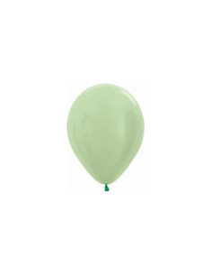 Globo látex satinado verde 12.5cm 100ud | Ducaval | Envíos 24/48 hora