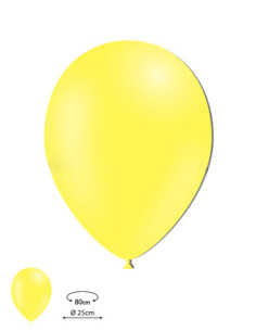 Globos látex amarillo limón 100ud 30cm | Ducaval | Envíos 24/48 horas