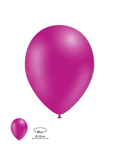 Globos látex fucsia 25cm 100ud | Ducaval | Envíos 24/48h