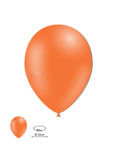 Globos látex naranja 100ud 25cm | Ducaval | Envíos 24/48h