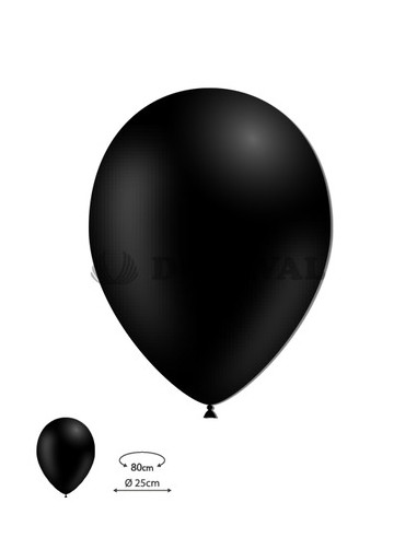 Globos látex negro 100ud 80cm | Ducaval | Envíos 24/48h
