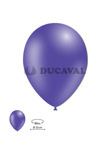 Globos látex púrpura 100ud 25cm | Ducaval | Envíos 24/48h