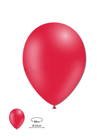 Globos látex rojo 100ud 25cm| Ducaval | Envíos 24/48h