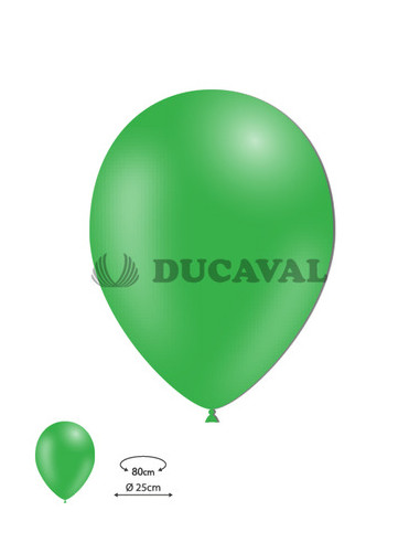 Globos látex verde 100u 25cm | Ducaval | Envío 24/48h
