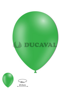 Globos látex verde 100u 25cm | Ducaval | Envío 24/48h