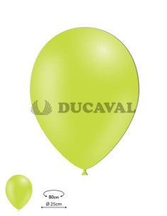 Globos látex verde lima 100u 25cm | Ducaval | Envíos 24/48h