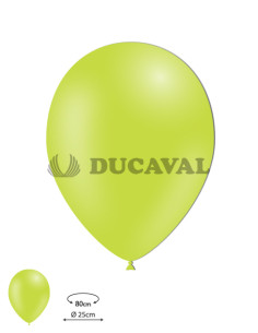 Globos látex verde lima 100u 25cm | Ducaval | Envíos 24/48h