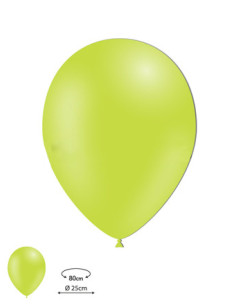 Globos látex verde lima 100u 25cm | Ducaval | Envíos 24/48h